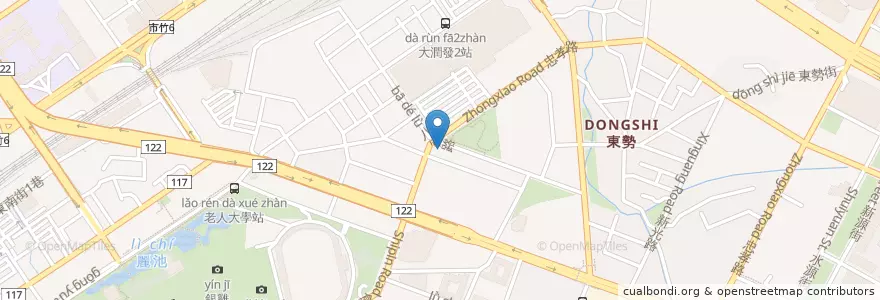 Mapa de ubicacion de 千葉火鍋 en Taiwan, 臺灣省, Hsinchu, 東區.