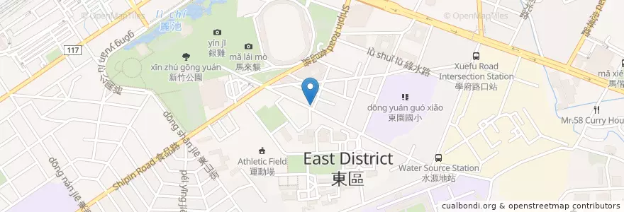 Mapa de ubicacion de 茉莉小鎮 en Taiwan, Provincia Di Taiwan, Hsinchu, 東區.