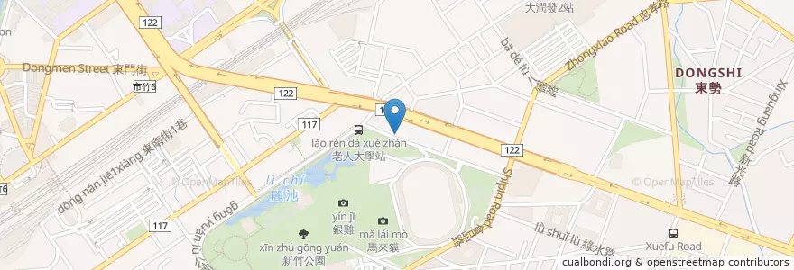 Mapa de ubicacion de 麥園蛋包飯的家 en 臺灣, 臺灣省, 新竹市, 東區.
