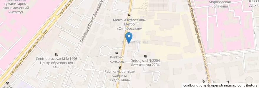 Mapa de ubicacion de Примавера en Rusland, Centraal Federaal District, Moskou, Центральный Административный Округ, Район Якиманка.