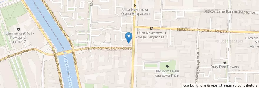 Mapa de ubicacion de Пандент en Russia, Northwestern Federal District, Leningrad Oblast, Saint Petersburg, Центральный Район, Литейный Округ.