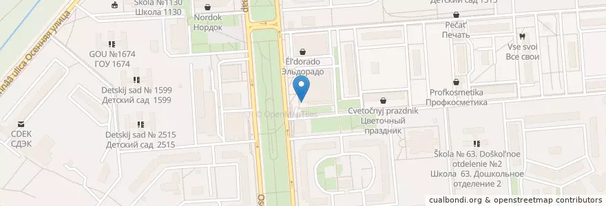 Mapa de ubicacion de Таблетка en Rusland, Centraal Federaal District, Moskou, Западный Административный Округ, Район Крылатское.