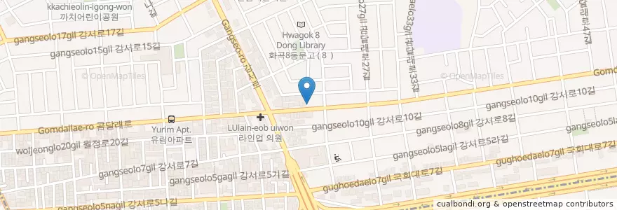 Mapa de ubicacion de 해바라기 정육식당 en Coreia Do Sul, Seul, 강서구, 화곡8동.