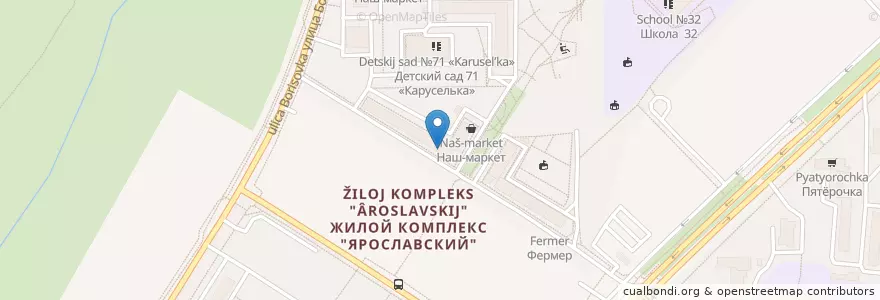 Mapa de ubicacion de Цветочный город en 俄罗斯/俄羅斯, Центральный Федеральный Округ, 莫斯科州, Городской Округ Мытищи.