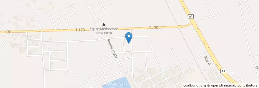Mapa de ubicacion de Collège Moderne Elysée PK18 en ساحل العاج, أبيدجان, أبوبو.