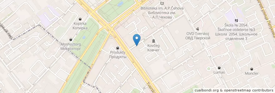 Mapa de ubicacion de Pizzamento en Rusland, Centraal Federaal District, Moskou, Центральный Административный Округ, Тверской Район.