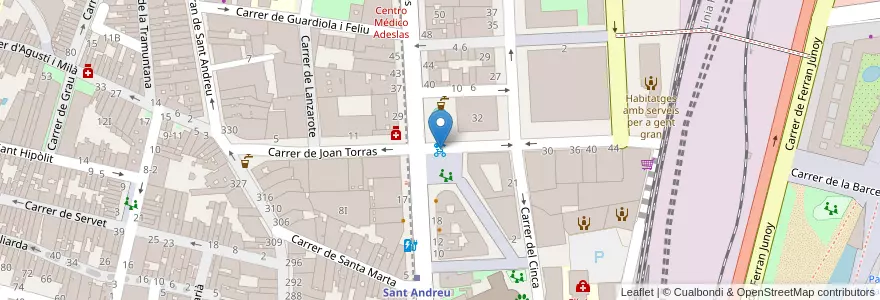 Mapa de ubicacion de 263 - C/ Joan Torras 28 en Spagna, Catalunya, Barcelona, Barcelonès, Barcelona.