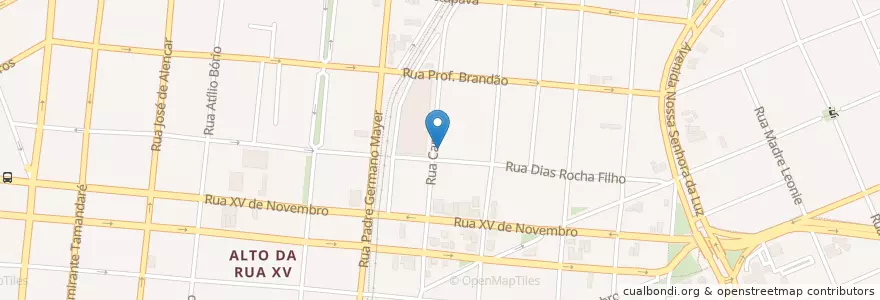 Mapa de ubicacion de Akai Sushi Bar en Бразилия, Южный Регион, Парана, Região Geográfica Intermediária De Curitiba, Região Metropolitana De Curitiba, Microrregião De Curitiba, Куритиба.