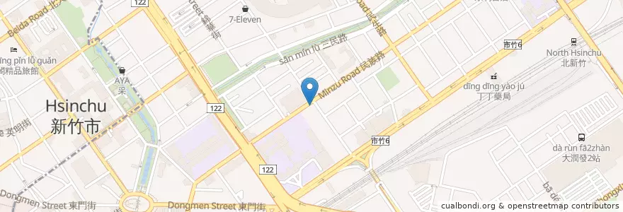 Mapa de ubicacion de 85‘C en تایوان, 臺灣省, سینچو, 東區.