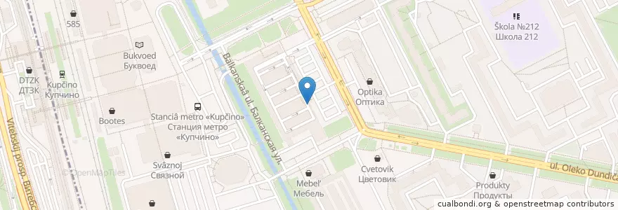 Mapa de ubicacion de Easy en Rusia, Северо-Западный Федеральный Округ, Óblast De Leningrado, San Petersburgo, Фрунзенский Район, Балканский Округ.