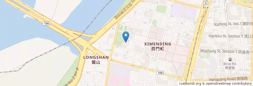 Mapa de ubicacion de 多倫多復合式餐坊 en Taiwán, Nuevo Taipéi, Taipéi, 萬華區.