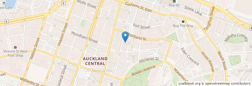 Mapa de ubicacion de Le Chef en Новая Зеландия, Auckland, Waitematā.