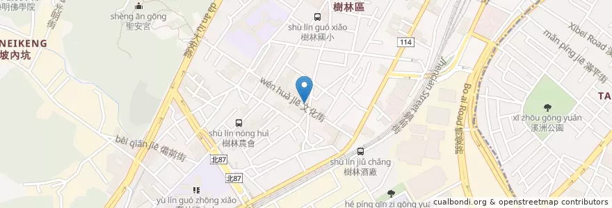 Mapa de ubicacion de 何嘉仁 en Taiwan, 新北市, 樹林區.