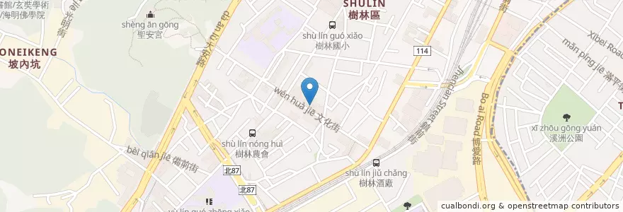 Mapa de ubicacion de 錢昇刷刷鍋 en Tayvan, 新北市, 樹林區.