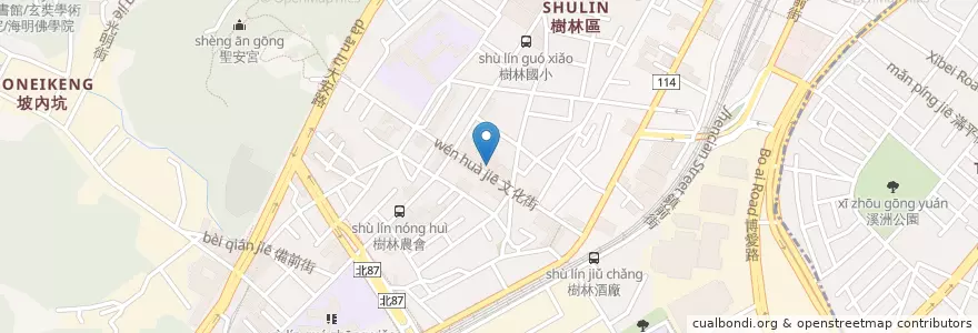 Mapa de ubicacion de 博生藥局 en Taïwan, Nouveau Taipei, Shulin.