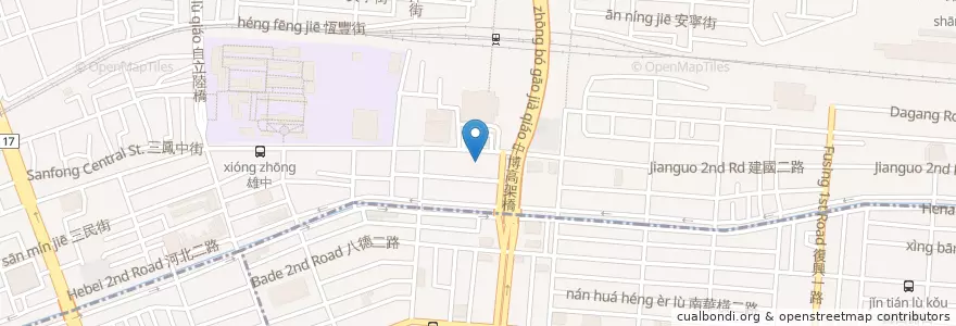 Mapa de ubicacion de 麥當勞 en 臺灣, 高雄市, 三民區.