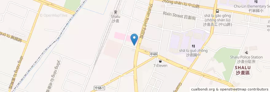 Mapa de ubicacion de 麥當勞 en 臺灣, 臺中市, 沙鹿區.