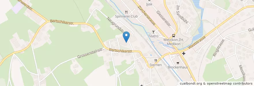 Mapa de ubicacion de Restaurant IWAZ en Suíça, Zurique, Bezirk Hinwil, Wetzikon (Zh).