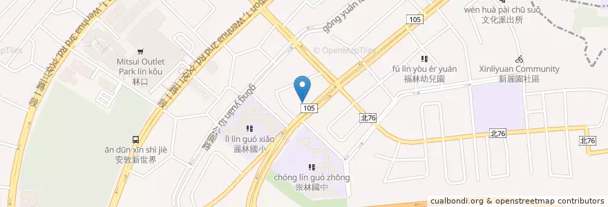 Mapa de ubicacion de 麥當勞 en Taiwán, Nuevo Taipéi, 林口區.