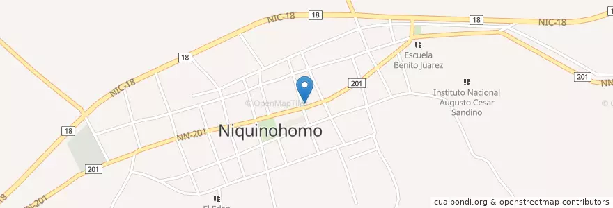 Mapa de ubicacion de Casa Cural en Nicaragua, Masaya, Niquinohomo (Municipio).