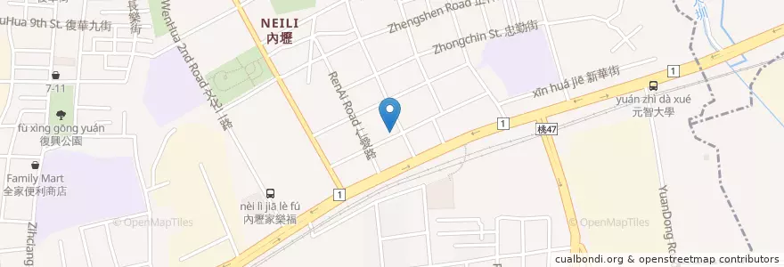 Mapa de ubicacion de 圓壽司 en Taiwan, 桃園市.