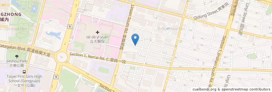 Mapa de ubicacion de 龍門客棧 en Taiwan, 新北市, Taipei, 中正區.