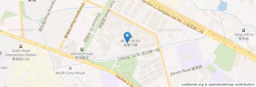 Mapa de ubicacion de 中國信託商業銀行 en 臺灣, 臺灣省, 新竹市, 東區.