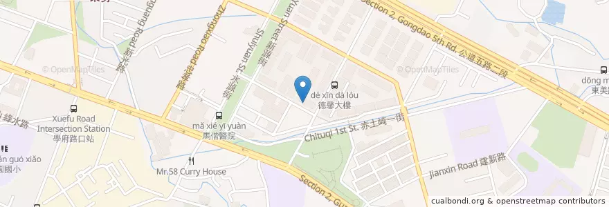 Mapa de ubicacion de 中華郵政建中郵局 en تایوان, 臺灣省, سینچو, 東區.