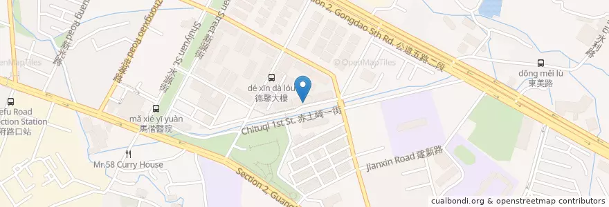 Mapa de ubicacion de 安地卡多元藝術幼兒園 en 臺灣, 臺灣省, 新竹市, 東區.