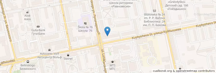 Mapa de ubicacion de ЕРЦ en Russie, District Fédéral De L'Oural, Oblast De Sverdlovsk, Городской Округ Екатеринбург.