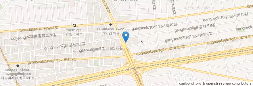 Mapa de ubicacion de 커피니 강서KT점 en South Korea, Seoul, Gangseo-Gu, Hwagok 8(Pal)-Dong.
