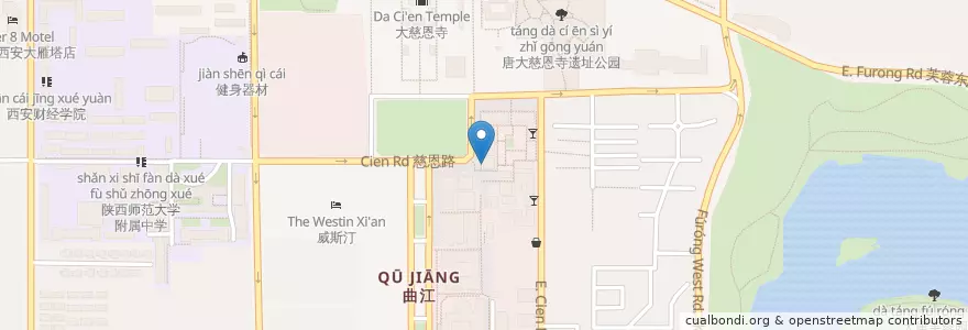 Mapa de ubicacion de Pizza Hut en Cina, Shaanxi, 西安市, 雁塔区 (Yanta).