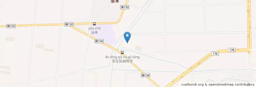 Mapa de ubicacion de 太將軍公 en Тайвань, Тайнань, 安定區.