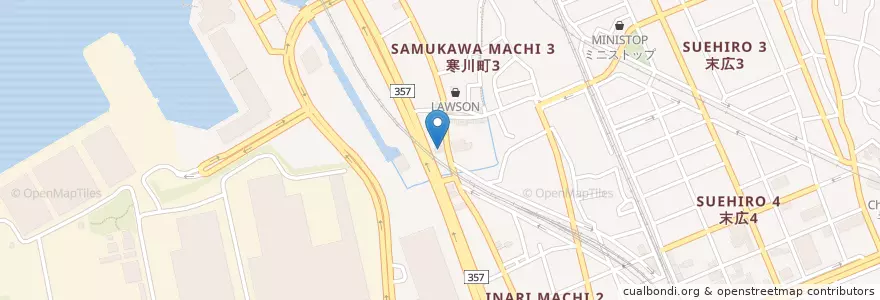 Mapa de ubicacion de 餃子の王将 en Japonya, 千葉県, 千葉市, 中央区.