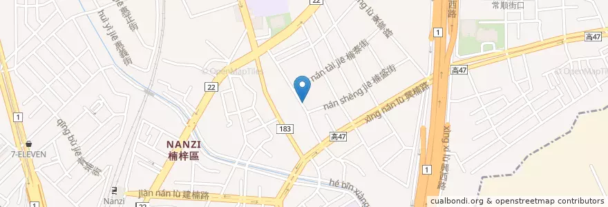 Mapa de ubicacion de 成吉藥局 en Taiwán, Kaohsiung, 楠梓區.