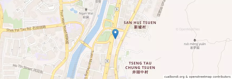 Mapa de ubicacion de 井財街政府服務大樓停車場 Tseng Choi Street Government Services Complex Car Park en China, Hong Kong, Cantão, Novos Territórios, 屯門區 Tuen Mun District.