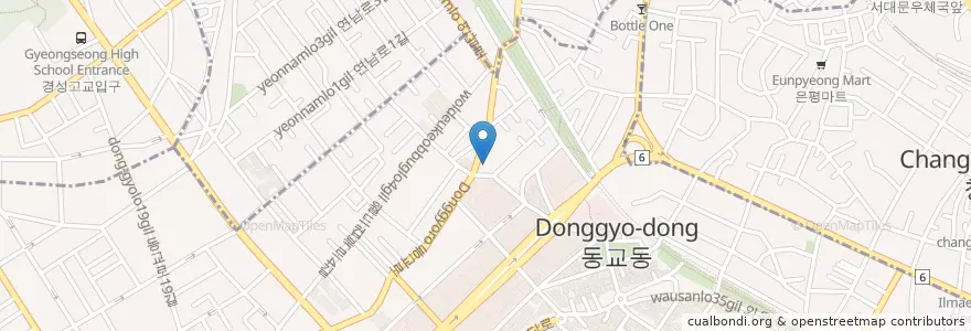 Mapa de ubicacion de 교동집 en Güney Kore, Seul, 마포구, 서교동.