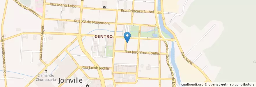 Mapa de ubicacion de Farmácia Batista en Бразилия, Южный Регион, Санта-Катарина, Região Geográfica Intermediária De Joinville, Microrregião De Joinville, Жоинвили.
