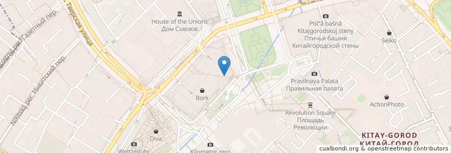 Mapa de ubicacion de Гудман en Rusia, Distrito Federal Central, Москва, Distrito Administrativo Central, Тверской Район.