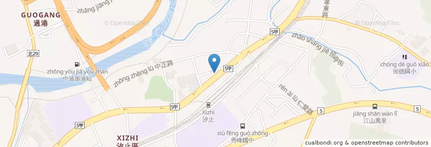 Mapa de ubicacion de 壹咖啡 en Taiwan, 新北市, 汐止區.
