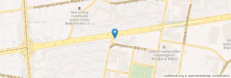 Mapa de ubicacion de 무인민원발급창구 en 大韓民国, ソウル, 陽川区, 목5동.