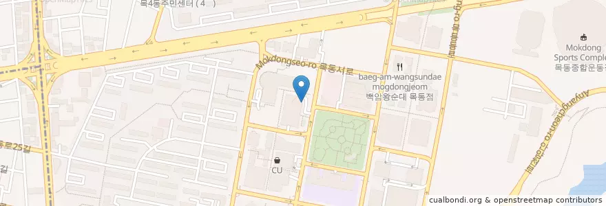 Mapa de ubicacion de 음료수 자판기 en Corea Del Sur, Seúl, 양천구, 목1동.