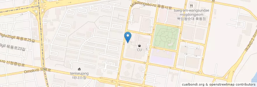 Mapa de ubicacion de 오늘은 재영이네가 en Corea Del Sud, Seul, 양천구, 목1동.
