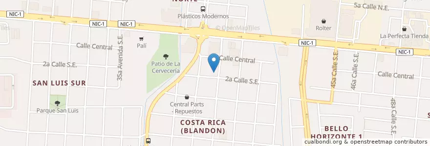 Mapa de ubicacion de Joseph Bar en نیکاراگوئه, Departamento De Managua, Managua (Municipio).