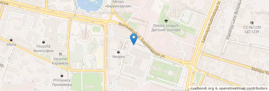 Mapa de ubicacion de Кофе Хауз en Russia, Distretto Federale Centrale, Москва, Центральный Административный Округ, Пресненский Район.