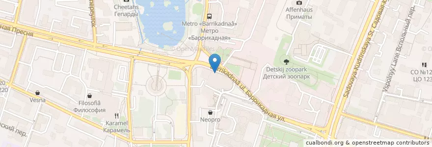 Mapa de ubicacion de Сбербанк en 俄罗斯/俄羅斯, Центральный Федеральный Округ, Москва, Центральный Административный Округ, Пресненский Район.
