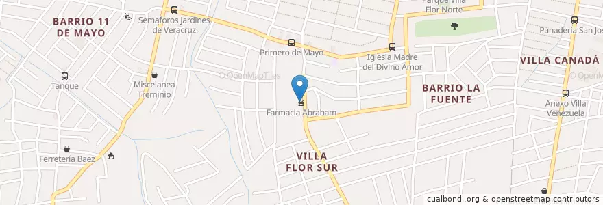 Mapa de ubicacion de Farmacia Abraham en Nicaragua, Departamento De Managua, Managua (Municipio).