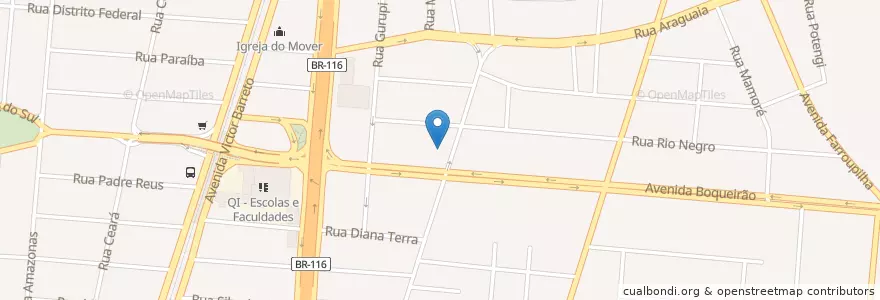 Mapa de ubicacion de Agência de Correios Boqueirão en Brezilya, Güney Bölgesi, Rio Grande Do Sul, Região Geográfica Intermediária De Porto Alegre, Região Metropolitana De Porto Alegre, Região Geográfica Imediata De Porto Alegre, Canoas.