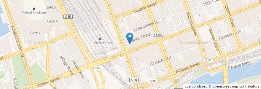 Mapa de ubicacion de Chick-In en Australia, Victoria, City Of Melbourne.