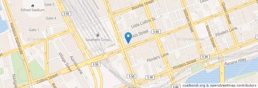 Mapa de ubicacion de Pallet Espresso en Austrália, Victoria, City Of Melbourne.